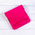 Leather Manicure Set Case Grooming Kit Organizer (Fuchsia) - color: Fuchsia