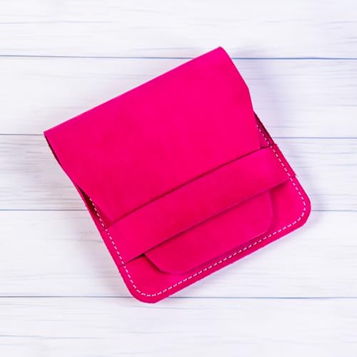 Leather Manicure Set Case Grooming Kit Organizer (Fuchsia) - color: Fuchsia