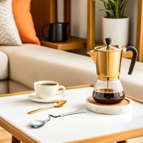 4pcs Stainless Steel Hanging Spoon Set 7.28in Curved Handle Coffee Stirrer Spoons for Tea Honey Jam Dessert Milk Home Kitchen Serving