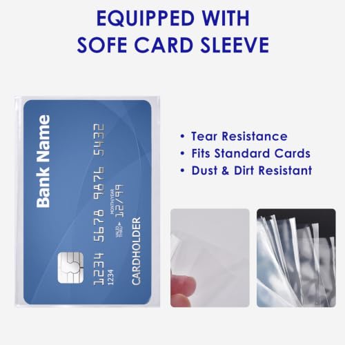 200 Pack Card Sleeves Hard Plastic, 3" x 4" Trading Card Holder