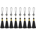 24PCS Chinese Knot Tassel Pendant for Phone Case, Mini Mala Tassels, Black - color: Black 24 Pcs