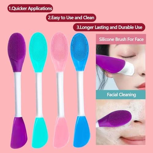 10PCS Silicone Face Scrubber, 4pcs Lip Scrub Brush, 4pcs Silicone Cleansing Brush Exfoliating Lip Brushes, 2pcs Exfoliating Face Brushes for Men Women - style: style 6