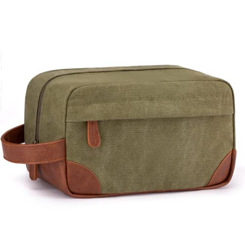 Vorspack Canvas Travel Toiletry Bag for Men, Medium, Green - color: Green, size: Medium
