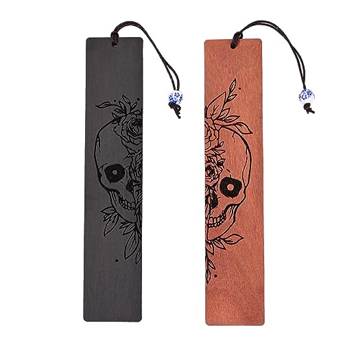 Horror Bookmark, Cool Halloween Bookmarks Skull Gothic Bookmarks for Adult Horror Gifts (Skull) - style: Skull