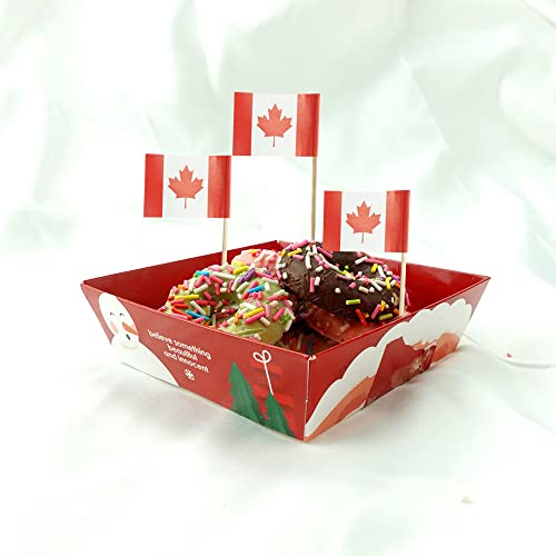mflagperft Canada Toothpick Flags 100 Pack, Canadian Flag Cocktail Picks - color: Canada