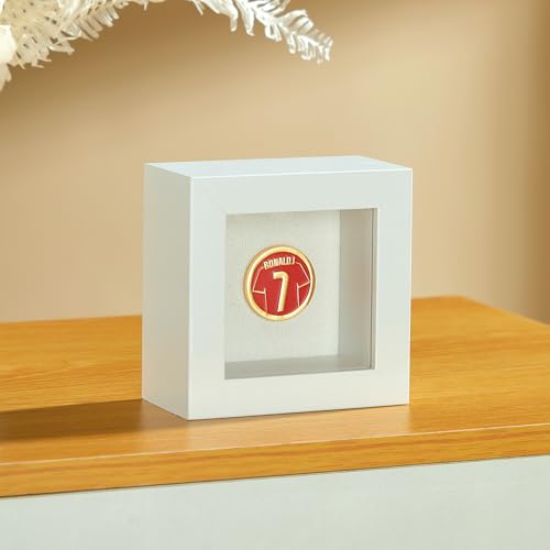 3x3 Mini Shadow Box Picture Frame with Real Glass and Linen Back - color: White + Thickened Panel + Foam Packaging, size: 3x3
