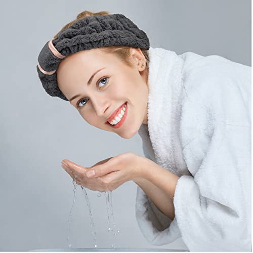 WILLBOND Spa Headband for Washing Face,Black - color: Black