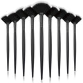 Maitys 9 Pieces Facial Fan Mask Brushes, Black with White - color: Black with White