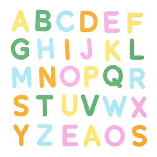 Silicone Alphabet Magnetic Letters, 30PCS Alphabet Magnets Toys ABC Letter Puzzles Preschool Educational Learning Toys Gifts for Girls Boys Toddlers Kids - color: Bright Color