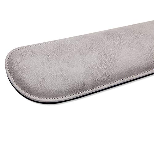 RICHEN Ergonomic PU Leather Keyboard Wrist Rest and Mouse Pad with Wrist Support, Memory Foam Set for Computer/Laptop,Gaming and Office, Comfortable for Easy Typing & Pain Relief (Gray White) - color: Gray White
