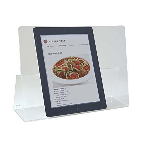 Norpro Acrylic CookBook / IPad / Tablet Holder, 9"D x 12.5"W x 3.25"H - size: One Size