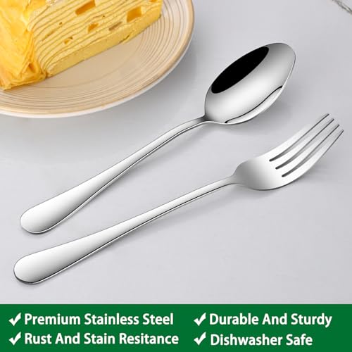 8-Piece 6.7 Inches Stainless Steel Tea Spoon,Durable Dishwasher Safe Teaspoons,Silverware Dessert Spoons For Kitchen,Small Spoons For Restaurant,Hotel - color: Silvera