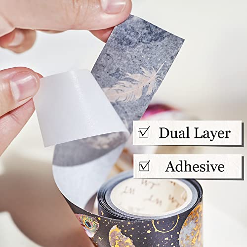 WT Azalea Bloom Wide Washi Tape, Single Roll, Original Watercolor Floral Designs, 60mm Wide, Decorative Masking Tape for Journals, Bujo Planners, DIY Crafts, Scrapbook, Adhesive Wrapping Tape - color: WT Azalea Bloom Wide Washi Tape