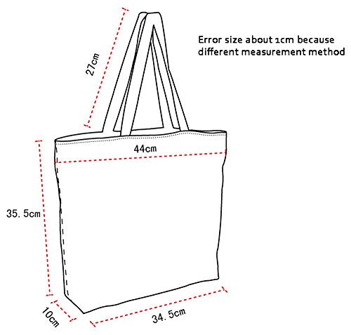 Beach Tote Bags Travel Shopping Bag With Zippered for Women - color: Sb-1914