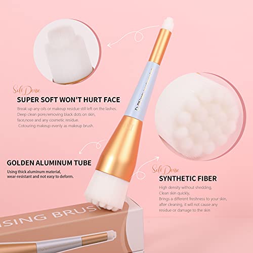DUcare Manual Facial Cleansing brush, 2-in-1 Skin Care face brush