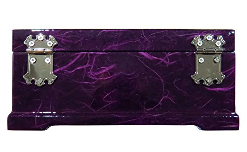 MADDesign Mother of Pearl Jewelry Box Multilevel Peacock Design - color: Purple