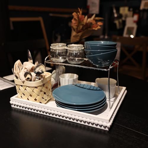 Hrastany Wood Coffee Table Serving Tray, Whitewashed, 15.7"*11.8"*1.57" - color: Re Whitewashed, size: 15.7" x 11.8" x 1.6"