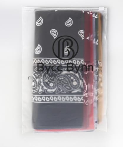 Bycc Bynn Large Soft Cotton Bandanas Pack for Men & Women 22 x 22 inches - color: 1