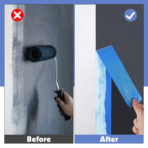 5Rolls Blue Painters Tape 30MM × 55Yd Wide Blue Masking Tape for Painting - size: 1.2inch-5rolls