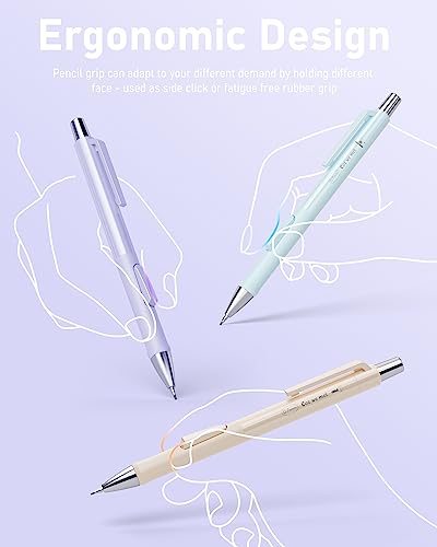Nicpro 8PCS Pastel Mechanical Pencil 0.5 & 0.7 mm, Cute Pencils Fast Click - style: 8PCS-0.5 & 0.7mm