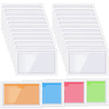 Chinco 30 Pcs Self Adhesive Clear Index Card Pockets,4.06 x 2.48 Inches - size: 4.06 x 2.48 Inches