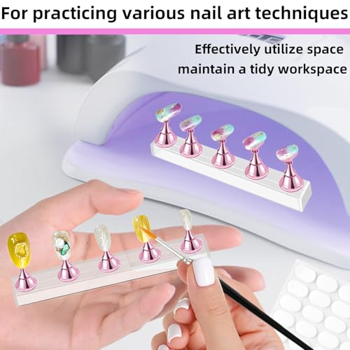 2 Sets Nail Stand for Press-On Nails, Magnetic Nail Holder for Nail Art