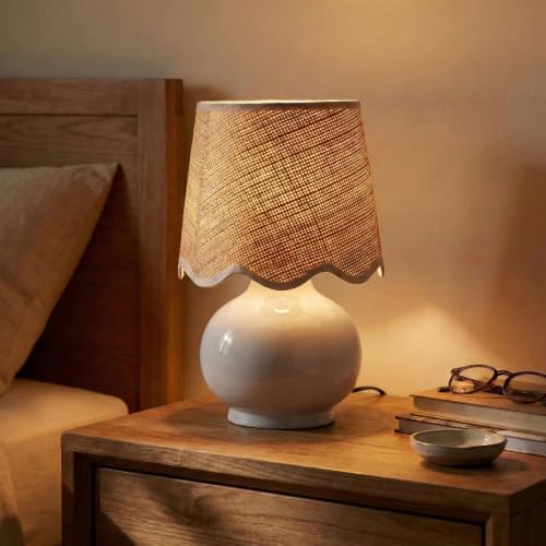 Benton Ceramic Table Lamp, Pearl White - color: Pearl White