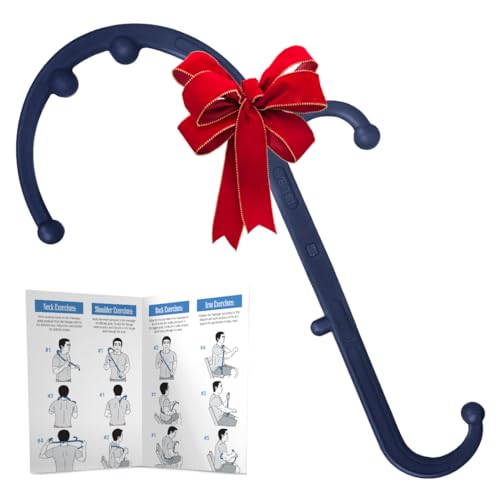 LiBa Back and Neck Massager Trigger Point Hook Therapy Tool Navy - color: C. Navy (1 Pack)