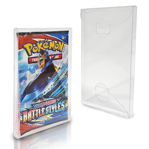 EVORETRO Booster Pack Protector Case for Pokemon, Envelope Closure Style - size: Single Pack Booster Case (Pack of 10)