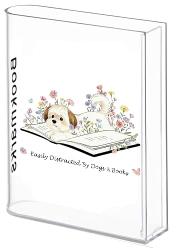 Book Shaped Bookmark Holder, Reading Accessories Gift for Book Lovers, Women, Librarians (Dog) - style: dog
