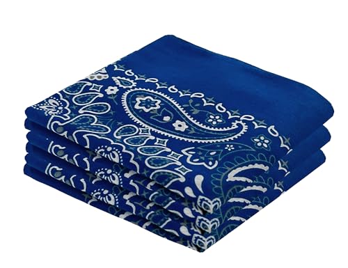 Every-ville Cotton Bandana Handkerchief for Men & Women, 3 Pack - color: Navy Blue