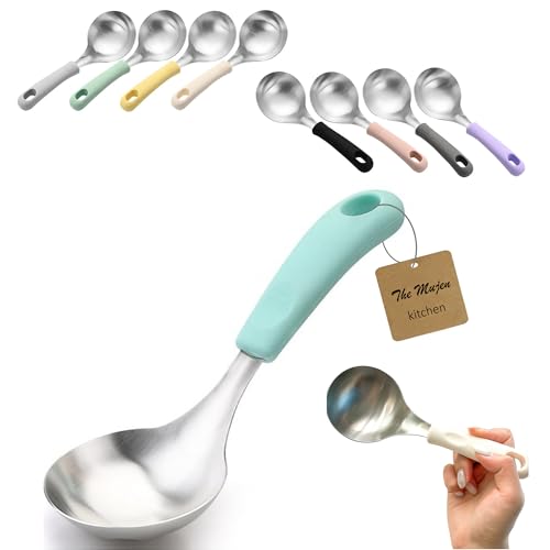 Korean Serving Spoon Stainless Steel Ladle 먹방 스푼 미니 국자 - color: Mint