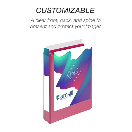 Samsill Economy 1 Inch Mini 3 Ring Binder, Round Ring Binder, Holds 5.5 x 8.5 Inch Documents, Customizable Cover, 1" View, 6-Pack, Assorted Fashion - color: Assorted, size: 1" View, style: 6-Pack