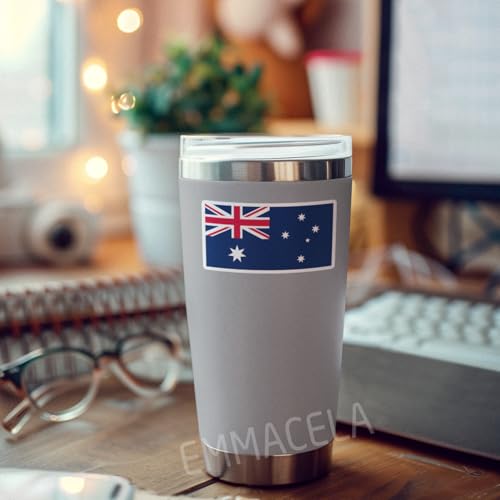 (3PCS) Australia Flag stickers, Countries Flag Stickers - Waterproof Vinyl Decals For Laptops, Tumblers, Water Bottles, Books, Scrapbooks, Size 3 x 1.7 Inch - color: Australia
