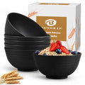 Ramen Bowl 26oz, Unbreakable Salad Bowls Sets of 6 - Black - color: Black, size: 26 oz