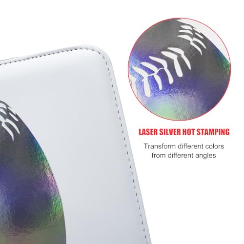 900 Pockets Baseball Card Binder, Laser Silver Hot Stamping Cover,KQ74 - color: Dazzling Baseball-900