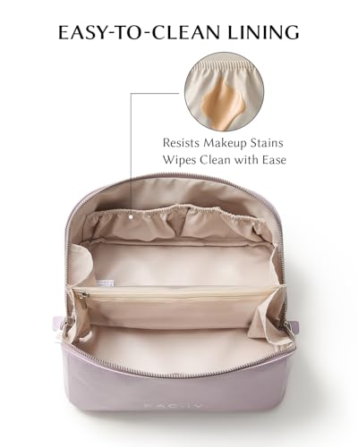 EACHY Large Capacity Travel Makeup Bag for Women, Cosmetic Pouch, Purple - color: E - Purple, size: Medium