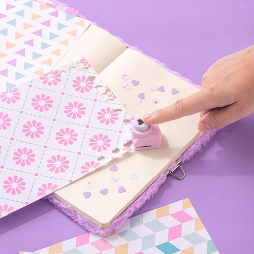 HAPPY LOLLI Purple LolliME DIY Journal Kit for Tween & Teen Girls Ages 8–14, Birthday Gift, 300+ Pieces Lockable Diary Set, Arts & Crafts, Scrapbook & Creative Journaling - color: Purple LolliME