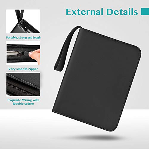 9-Pocket TONESPAC Portable Trading Cards Binder, Holds 900 Cards, Orange - color: Black
