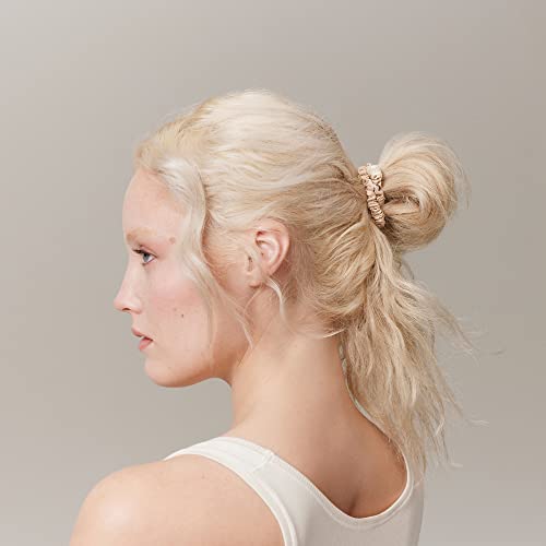 SLIP Silk Hair Ties, Basics Skinny Scrunchies, Set of 3 | Anti-Damage - color: Basic