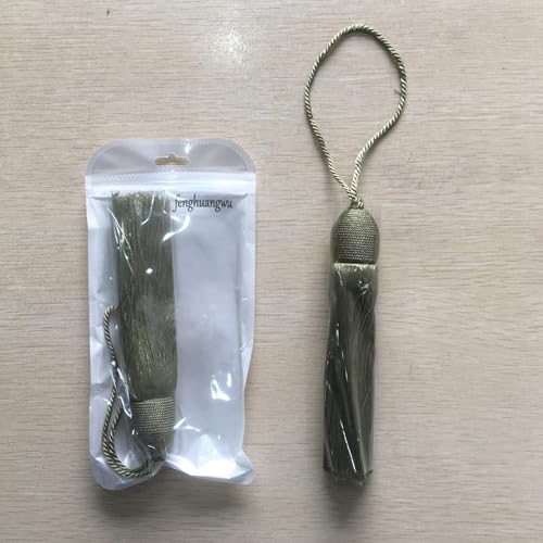 2Pcs Key Tassel with Loop DIY Handmade Craft Accessories,Green - color: Green