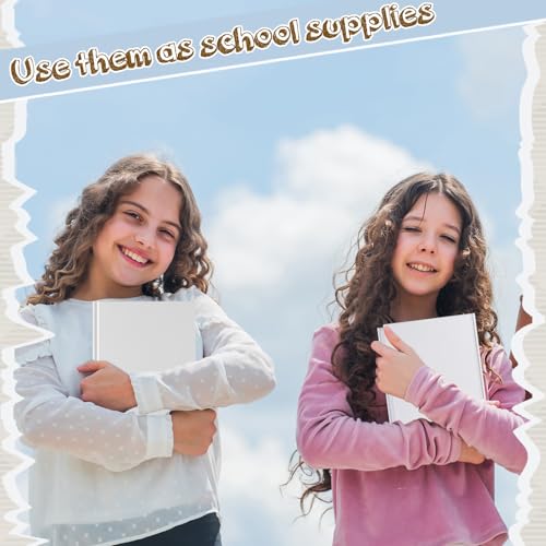 Henoyso 12 Pcs A5 Blank Notebook Journal Hardcover Sketchbook, 8.3 x 5.7 in - color: White, size: 8.3x5.7 Inch