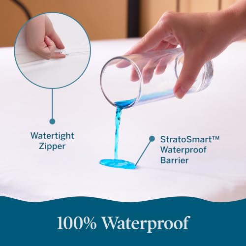Lucid® Zippered Mattress Encasement – Waterproof Protector – King - size: King, style: Mattress Encasement