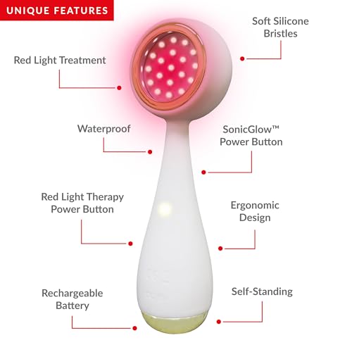 PMD Beauty Clean Facial Cleansing Brush – Waterproof Silicone Face Cleanser with Sonic Technology - color: Cream With Remove Cleansing Balm