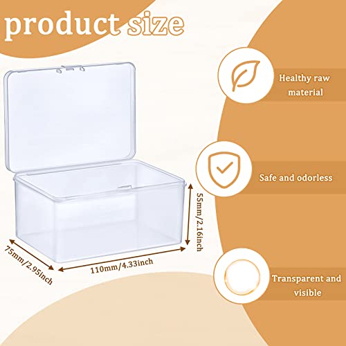 Qunclay 10 Pcs Playing Card Storage Box, Large Plastic Game Card Case