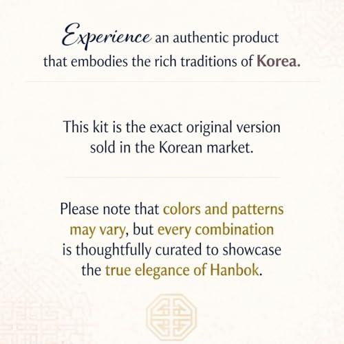 No-Needle DIY Korean Mini Hanbok Craft Kit with Real Fabric (2-in-1 Set)