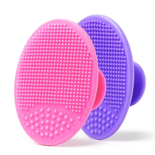 Plum Beauty Silicone Face Scrubber & Facial Cleansing Brush for Clear Skin