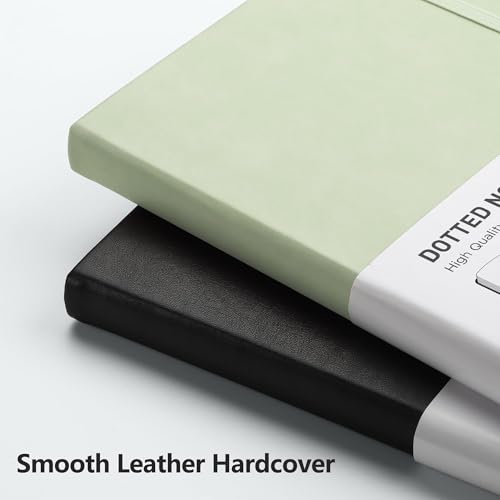 RETTACY Dotted Journal Notebook, 320 Numbered Pages, A5 (5.7'' × 8.3'') - color: Light Green