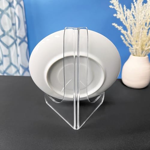 Plymor Clear Acrylic 60-Degree Angle Easel With Shallow Support Ledges, 6" H x 4.5" W x 3.5" D - size: 6" x 4.5" x 3.5"
