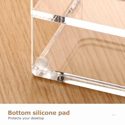 SANRUI Acrylic Mail Sorter Desk Organizer with Pen Holder, 3 Compartments - size: 3 Compartments with Pen Holder